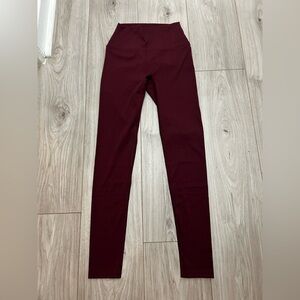 Lululemon High-Waist Maroon Leggings